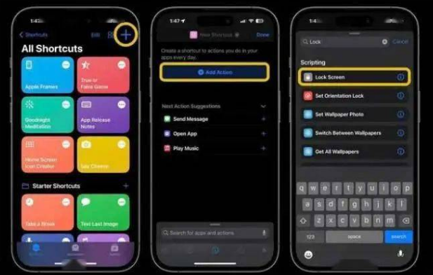 海西直辖苹果14锁屏维修店分享iPhone14升级iOS16.4后如何创建锁屏快捷方式 